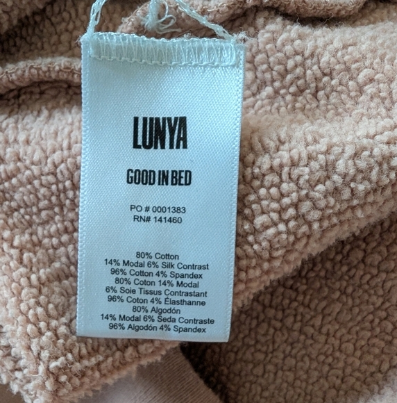 Lunya Silksweats Pink Dusty Rose Sweatshirt sz L - Picture 4 of 6